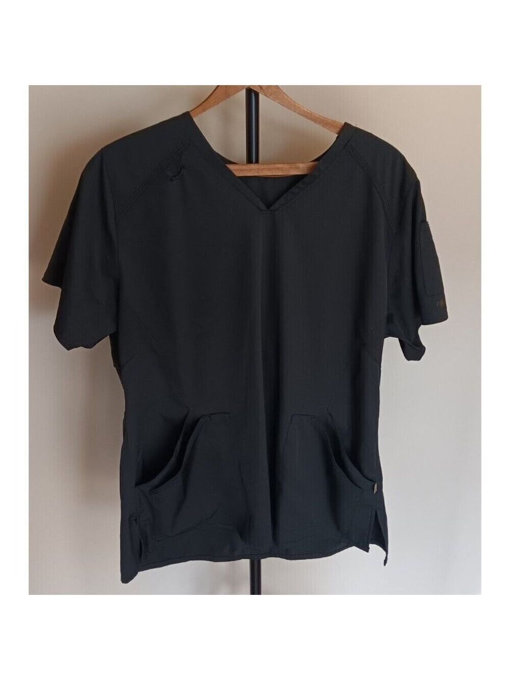 Large CARHARTT Force Black Modern Fit Twill Scrub Top C12106 Womens